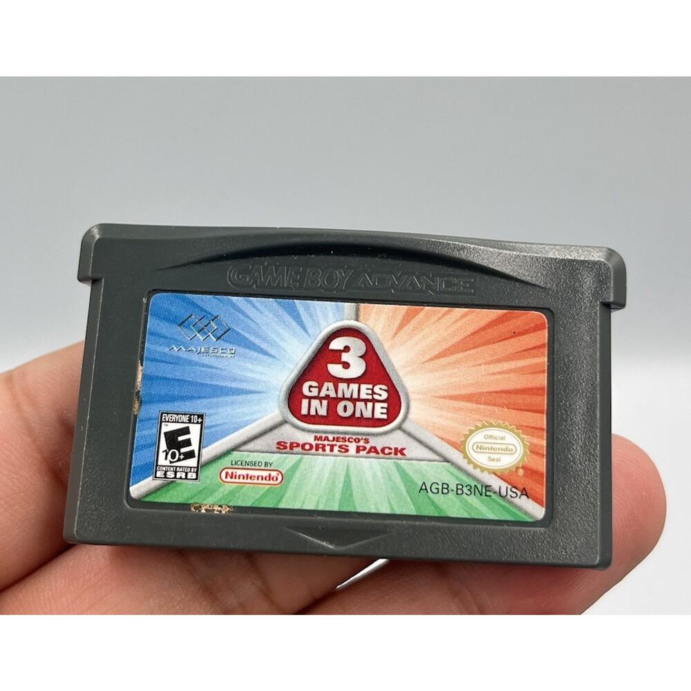 Nintendo Game Boy Advance 3 Games In One Majesco’s Sports Pack Tested & Working